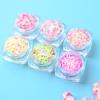 Lentejuelas exclusivas para decoración de uñas transfronterizas, nuevo color arcoíris redondo, decoración de uñas, maquillaje de ojos, lentejuelas, esmalte de uñas resistente a disolventes