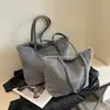 Bolsa de Pelúcia, Bolsa Tote de Grande Capacidade para Mulheres, High-End, Simples, Bolsa Peluda, Estilo Coreano, Tendência, Versátil, Bolsa de Ombro Feminina