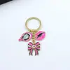 Chaveiro de Halloween Transfronteiriço Nova Noiva Zumbi Liga de Zinco Pingente de Gotejamento Rosa Chaveiro Pingente Presente