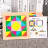 Rompecabezas geométrico con forma de corazón para educación temprana, rompecabezas de formas, colores y gráficos, bloques de construcción educativos para niños, juguetes de jardín de infantes
