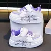 Zapatos para Niñas 2026 Nueva Moda Verano Tenis de Dibujos Animados Infantiles Niños Grandes Tenis Blancos Casuales de Princesa