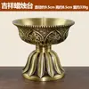 Decoração de tigela Oito Tesouros Auspiciosos de cobre puro para casa, salão budista, decoração de candelabro de cera de cobre, estátua de Buda, recipiente para oferta de água, novo produto
