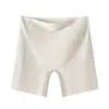 Pantaletas de Seda de Hielo Sin Costuras de Cintura Alta para Control de Abdomen para Mujeres, Ropa Interior Moldeadora Levanta Glúteos, Shorts de Seguridad Antiexposición 2 en 1