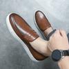 Transfronteiriço 47 Tamanho Grande Quatro Estações Novos Sapatos Masculinos de Couro Baixo Loafers Sorriso Aberto Moda Casual Slip-On Sapatos Masculinos