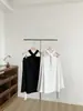 Otoño 2026 Nuevo Estilo Coreano Ins Retro Chica Picante Nicho Holgado Versátil Camiseta de Manga Larga con Cuello Halter Top para Mujer Tendencia