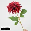 Flor de dalia artificial moderna minimalista de una sola cabeza para sala de estar, comedor, decoración de tienda de ropa, accesorios florales de flor artificial