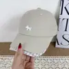 Gorra de Béisbol Suave Estilo Coreano para Mujer con Bordado de Cachorro, Visera a Cuadros de Doble Capa, Versátil, Adelgazante para el Rostro, Gorra tipo Pato Protector Solar para Hombre