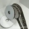 Fita vintage com estampa de leopardo, fita de cetim estampada, laço para embrulho de presente DIY, materiais de decoração para roupas, acessórios de cabelo, sapatos e chapéus