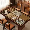 Mantel Individual de Mesa de Comedor Estilo Medieval con un Toque de Lujo Ligero y de Alta Gama, Lavable, Impermeable, Resistente al Aceite y al Calor, Mantel de Cuero para Uso en el Hogar, Posavasos para Mesa de Café