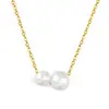 Nueva Cadena para Clavícula Estilo Europeo y Americano, Moderna, Versátil, Sencilla, de Alta Gama, Elegante, Acero Inoxidable Tamaño Collar de Perla Redonda