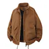 Nueva chaqueta de trabajo casual para hombre transfronteriza con múltiples bolsillos, rayas de pana y un diseño retro que admite bordado