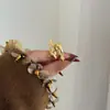 Anillo de Metal de Alta Gama con Sentido Francés, Pez Koi Chino Nuevo, Anillo Abierto Ins, Moda Vintage, Anillo Apilable para Mujeres