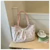 Bolso Grande Plegado Estilo Relajado para Mujer 2026 Nuevo Bolso Tote de Lona con Lunares Bolso de Hombro Cruzado de Gran Capacidad para Verano