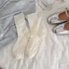 Calcetines de media pantorrilla para mujer Primavera y Verano, Nuevo Estilo Simple, Serie de Colores Frescos y Puros, Fibra de Bambú, Calcetines Ligeros y Transpirables para Mujer, Calcetines Anchos