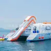 Tamanho Não Convencional Inflável Iate Deslizador de Entretenimento Aquático Deslizador Piscina de Natação para Iate Suporta Personalização da Cor do Logotipo
