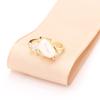 Anillo de perla barroca natural vintage Palace con incrustaciones de piedra, apertura ajustable para todo tipo de combinaciones, anillo para mujer