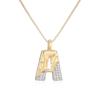 Austrália e antigo cross-border quente bicolor galvanizado zircão 26 Inglês carta pingente colar feminino Joker clavícula corrente