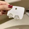 Estilo Ins Simples Estilo Coreano Brincos de Flor Pérola Brincos de Flor Parafuso Piercing Bola Doce Brincos de Pérola