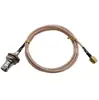Cable RF de 50 ohmios cabeza hembra BNC RG316 (con panel y tuerca fijados) a cabeza macho SMA