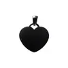 Accesorios de acero inoxidable con acabado espejo para comercio exterior, colgante de corazón, forma de corazón para manualidades con cierre, se puede grabar con láser, colgante de acero de titanio
