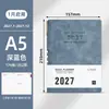 Agenda 2027 A5/A6/B5 Planificador Diario Cubierta de Cuero Amigable con la Piel Cuaderno Manual de Eficiencia para la Gestión del Tiempo