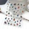 Série Duyuer Adesivos de Unha Populares Estilo Influenciador Realista com Suporte Adesivo para Decoração de Unhas DIY