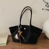 Bolsa de Grande Capacidade para Mulheres, Versátil para Outono e Inverno 2025 Nova Bolsa de Ombro Casual para Compras, Bolsa Tote Retrô para Trabalho e Deslocamento