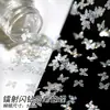 Flash de laser diamante cauda redonda borboleta grande fio branco fio estrela glitter areia movediça mahjong lantejoulas em formato de diamante DIY feito à mão