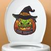 Mg-M075 Halloween Calcomanías Personalizadas con Capucha de Calabaza para Inodoro Baño Hogar Embellecimiento Calcomanías de Pared Venta al por Mayor