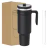 Suministro Directo de Fábrica Taza de Viaje de Acero Inoxidable Taza con Aislamiento al Vacío de Doble Capa con Asa Popote Vaso de Gran Capacidad