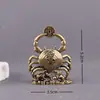 Adorno de Cangrejo de Latón Atrae Riqueza Dorado 0 kg Cangrejo de Cobre Atrae Fortuna Decoración Vintage Deteriorada para Hogar Sala de Estar Escritorio