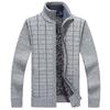 Suéter cálido de otoño e invierno para hombre, suéter de lana grueso con forro polar, cárdigan suelto para hombre K-1689#