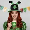 1 pieza Pantalones de Fiesta Irlandeses Sombrero Decorativo para Pierna St. Sombrero Verde de Trébol del Día de San Patricio