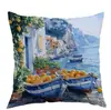 Fronha de Travesseiro Temu Nova Estilo Ilha de Limão à Beira-Mar Transfronteiriça para Escritório Quarto Sofá Decorativa Personalizável