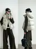 Colete de algodão com capuz estilo coreano, moda petite, estilo curto, jaqueta de design casual para outono e inverno 2026, moderno