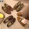 Zapatos slip-on retro de cuero genuino estilo old money para mujer, suela suave, cómodos para ir al trabajo, mocasines con estampado de leopardo, versátiles