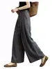 Pantalones de pierna ancha de moda, estilo europeo, gama alta, modernos, principios de otoño 2026, fluidos, nicho, de cintura alta, para figura de pera, adelgazantes, pantalones casuales