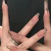 Uñas Cortas Portátiles, Parches de Uñas Postizas Francesas, Uñas Cuadradas Cortas Sencillas de Alta Venta Portátiles, Parches para Uñas Cortas, Parches para Manicura