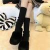 Calcetines japoneses calcetines de lana blanca de felpa calcetines lolita hasta la pantorrilla calcetines de punto jk para mujer calcetines de invierno hasta media pantorrilla otoño e invierno cálidos