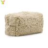 En stock bolsa cosmética de lana de cordero gran capacidad almacenamiento con cremallera bolsa de terciopelo cosméticos para mujer cuidado de la piel bolsa de aseo