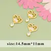 Pingente Pequeno de Golfinho com Laço Banhado a Ouro 18K Transfronteiriço Materiais para Acessórios de Pulseira Colar Brincos Feitos à Mão DIY
