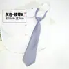 Corbata Gris con Diseño Floral para Niños y Niñas, Niños, Estudiantes de Primaria y Secundaria, Pajarita Azul Oscuro de Color Sólido, Cinta, Accesorios para Uniforme Escolar JK