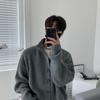 MYQ Collar Cardigan Sweater Masculino Primavera e Outono Estilo Coreano Loose Moda High-end Retro Sweater Jaqueta