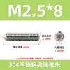 En stock, entrega rápida acero inoxidable 304 tornillos prisioneros de punta M2-M12 punta cónica sin cabeza hexágono interior tornillos prisioneros
