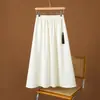 Popular Falda de Satén de Verano Estilo Chino 2026 Nueva Falda Larga de Cintura Alta Falda Jacquard de Alta Gama Estilo Chino Nuevo Estilo Chino