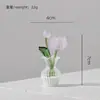 Flores de Vidro em Miniatura, Flores Artificiais Feitas à Mão de Vidro Zibo, Decorações de Buquê para o Dia das Mães, Enfeites para Mesa de Escritório