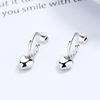 Pendientes de plata de ley 925 con forma de corazón para mujer, estilo japonés y coreano, estilo frío, pendientes de alta calidad, joyería francesa retro.