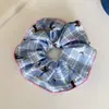 Diadema de pelo de cuadros ligera y primaveral para cachorro, scrunchie súper lindo, diadema de alta gama, cuerda para el pelo dulce y adorable