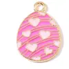 Huevo de Pascua Conejo Zanahoria Gota de Aceite Joyería Accesorios Colgante de Aleación DIY Llavero Cadena para Teléfono Adorno