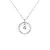 Plata de ley S925 nuevo collar de campana anillo mobius nicho lujo ligero alto sentido cadena clavícula para niña al por mayor